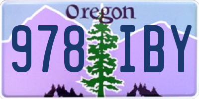 OR license plate 978IBY