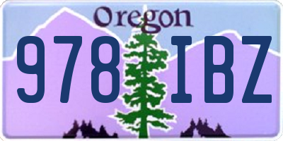 OR license plate 978IBZ