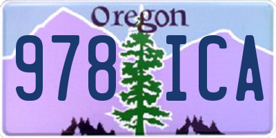 OR license plate 978ICA