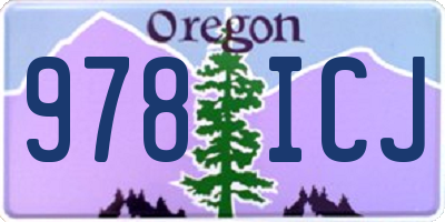 OR license plate 978ICJ