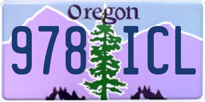 OR license plate 978ICL