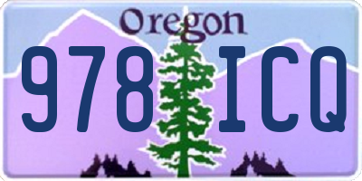 OR license plate 978ICQ