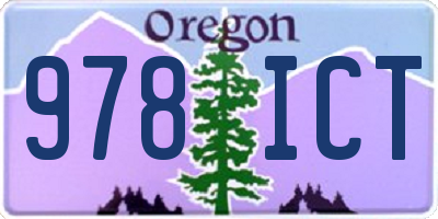 OR license plate 978ICT