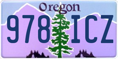 OR license plate 978ICZ