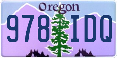 OR license plate 978IDQ