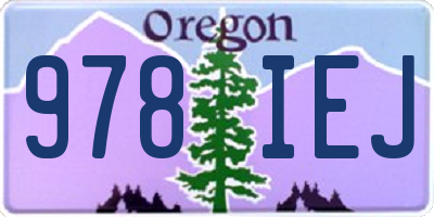 OR license plate 978IEJ