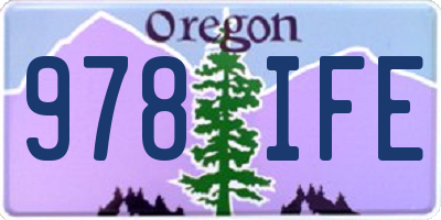 OR license plate 978IFE