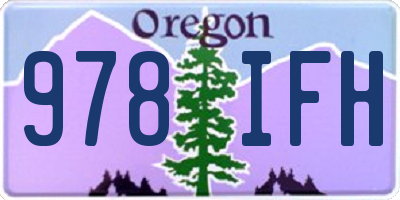 OR license plate 978IFH