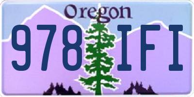 OR license plate 978IFI