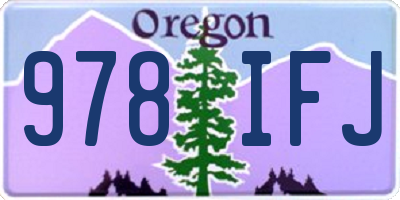 OR license plate 978IFJ
