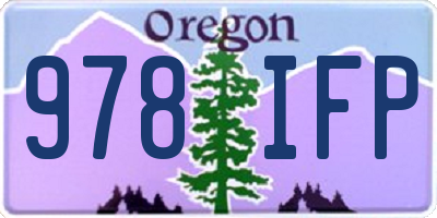 OR license plate 978IFP