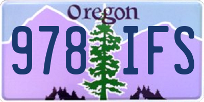 OR license plate 978IFS