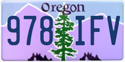 OR license plate 978IFV