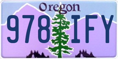 OR license plate 978IFY