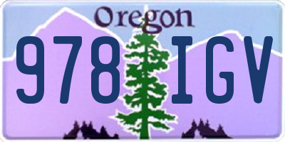 OR license plate 978IGV
