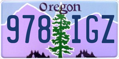 OR license plate 978IGZ