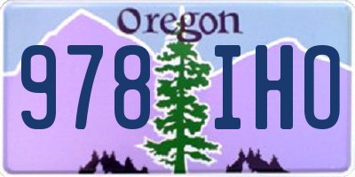 OR license plate 978IHO