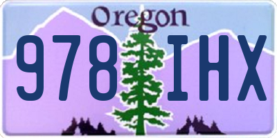 OR license plate 978IHX