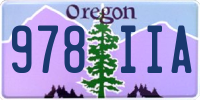 OR license plate 978IIA