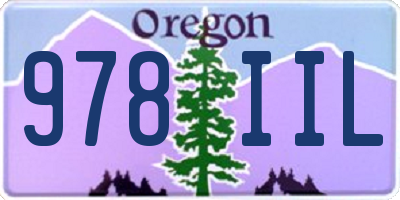 OR license plate 978IIL