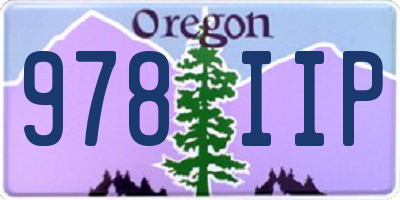 OR license plate 978IIP