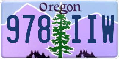 OR license plate 978IIW