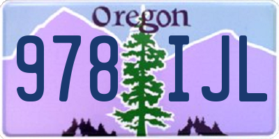 OR license plate 978IJL
