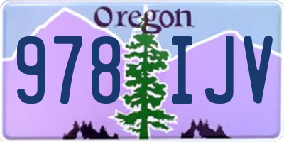 OR license plate 978IJV