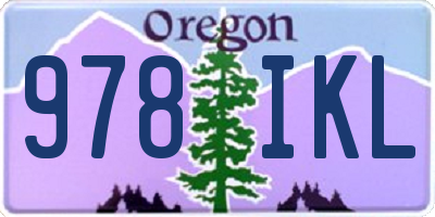 OR license plate 978IKL