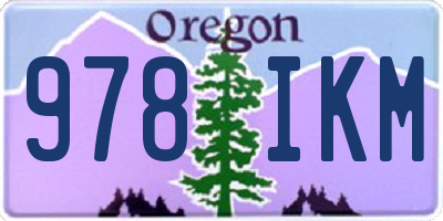 OR license plate 978IKM