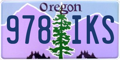 OR license plate 978IKS