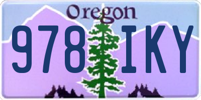 OR license plate 978IKY