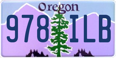 OR license plate 978ILB