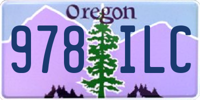 OR license plate 978ILC
