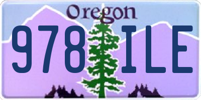 OR license plate 978ILE