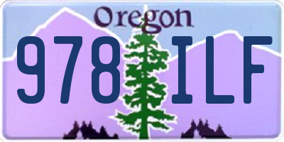OR license plate 978ILF