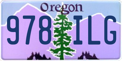 OR license plate 978ILG