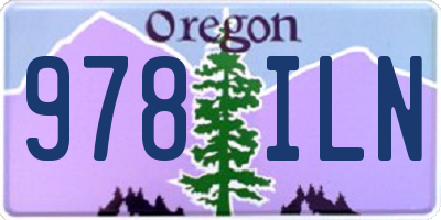 OR license plate 978ILN