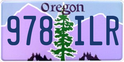 OR license plate 978ILR
