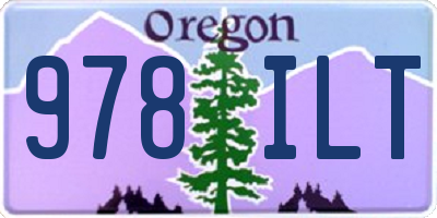 OR license plate 978ILT