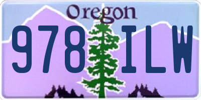 OR license plate 978ILW
