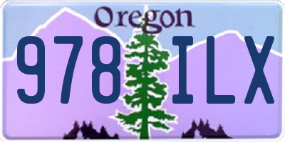 OR license plate 978ILX