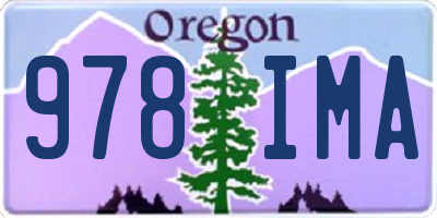 OR license plate 978IMA