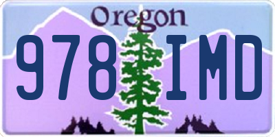 OR license plate 978IMD