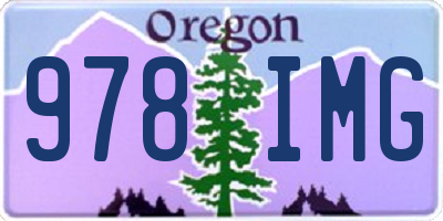 OR license plate 978IMG