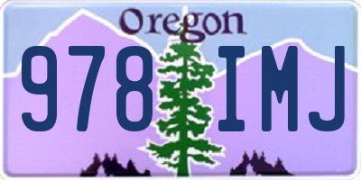OR license plate 978IMJ
