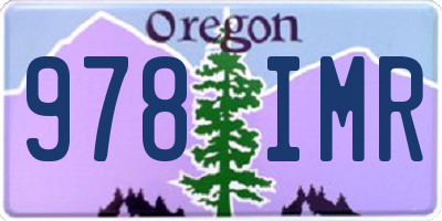 OR license plate 978IMR