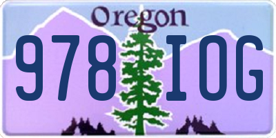 OR license plate 978IOG