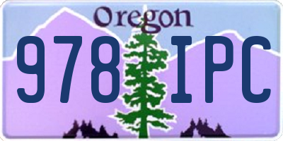 OR license plate 978IPC