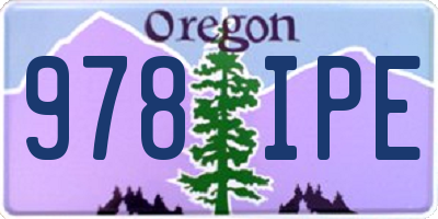 OR license plate 978IPE